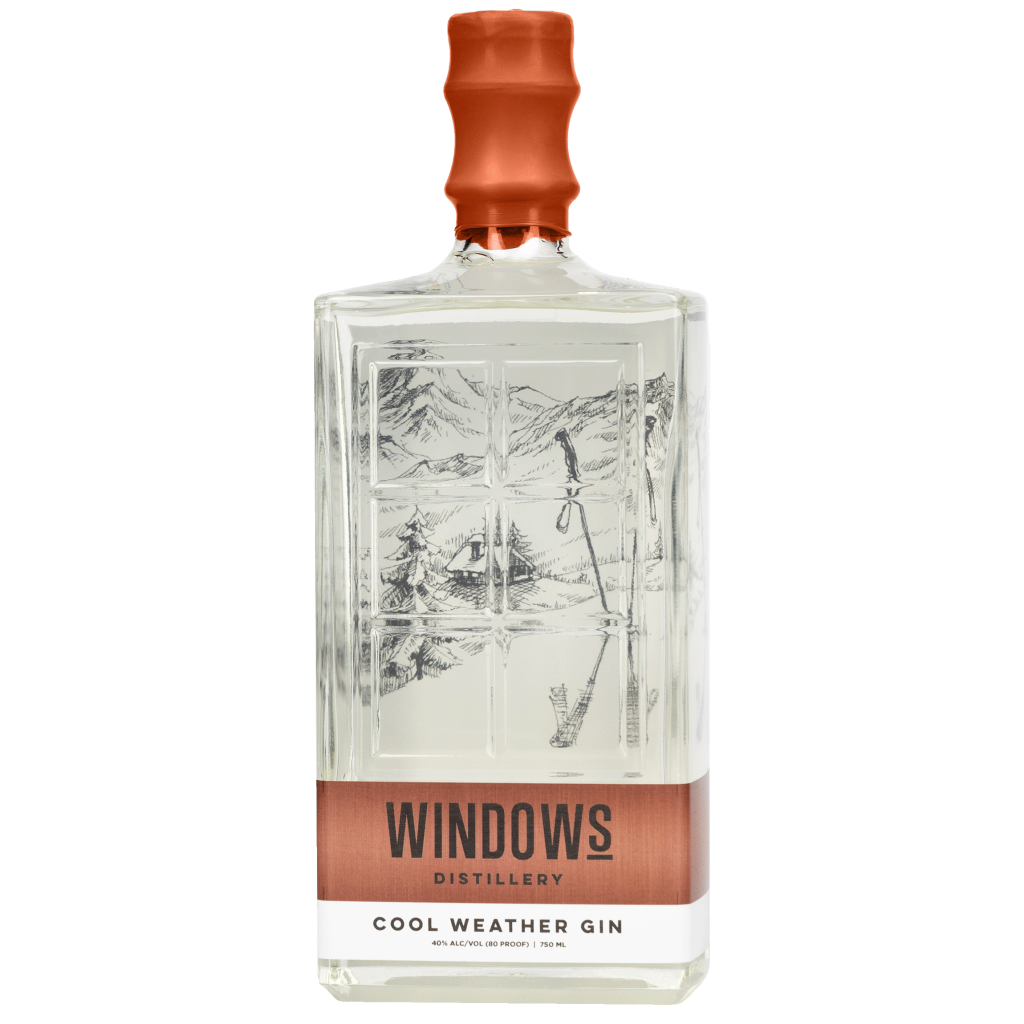 A bottle of Windows Cool Weather Gin