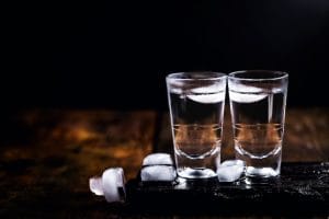 Two Vodka glasses